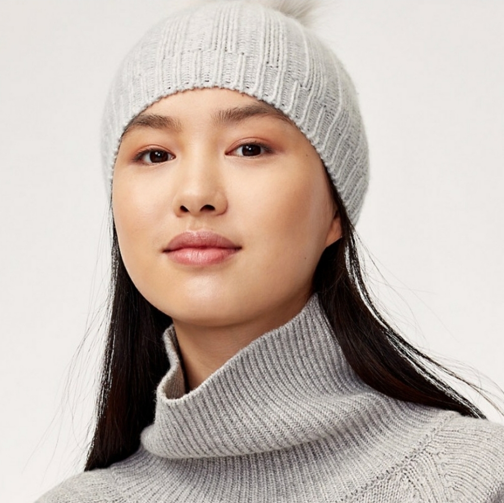 Auxiliary Cashmere Pom Beanie - Picture 2 of 2